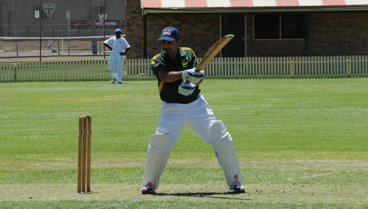 CUT SHOT: Tariq Habib scored 37 for Gunnedah Second XI in its successful run chase against Moree in MA Connolly Cup cricket at Wolseley Park.