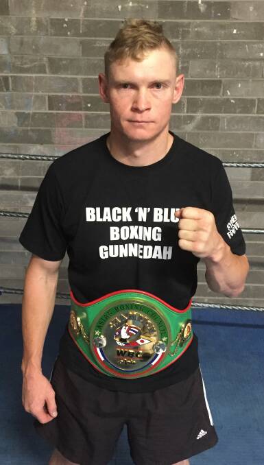 FIGHTING FIT: Gunnedah's Wade Ryan won his bout at Luna Park last Friday to enable him to maintain his World Boxing Council middleweight title.