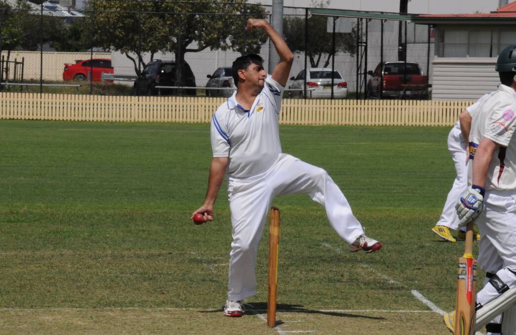 PROLIFIC: Tariq Habib claimed 4-25 as Albion was dismissed for 100, before Mornington fared even worse on day one of the Gunnedah cricket match at Wolseley Park.