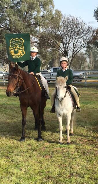 Molly and Jake at the Merriwa Horse Sports day. Students represented Willow Tree School with pride and had a fantastic day of competition.