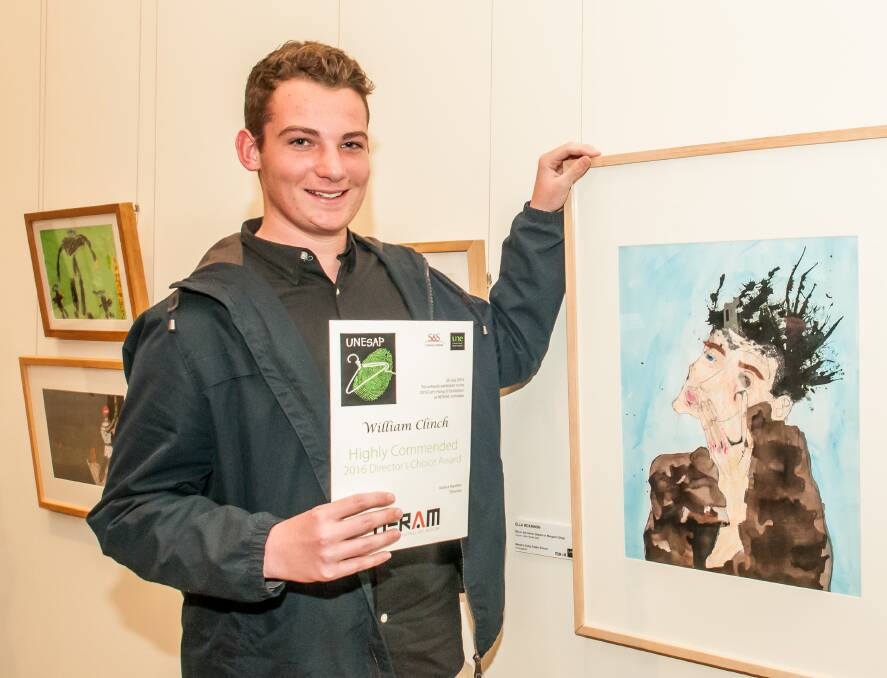 Farrer student Will Clinch's “Self Portrait” was a winner at the 2016 University of New England Acquisitive Art Prize.