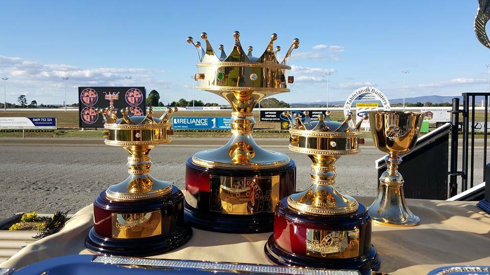  Princely prizes: The Crown Trophies to be won tomorrow night at Bathurst. Picture courtesy of BHRC.