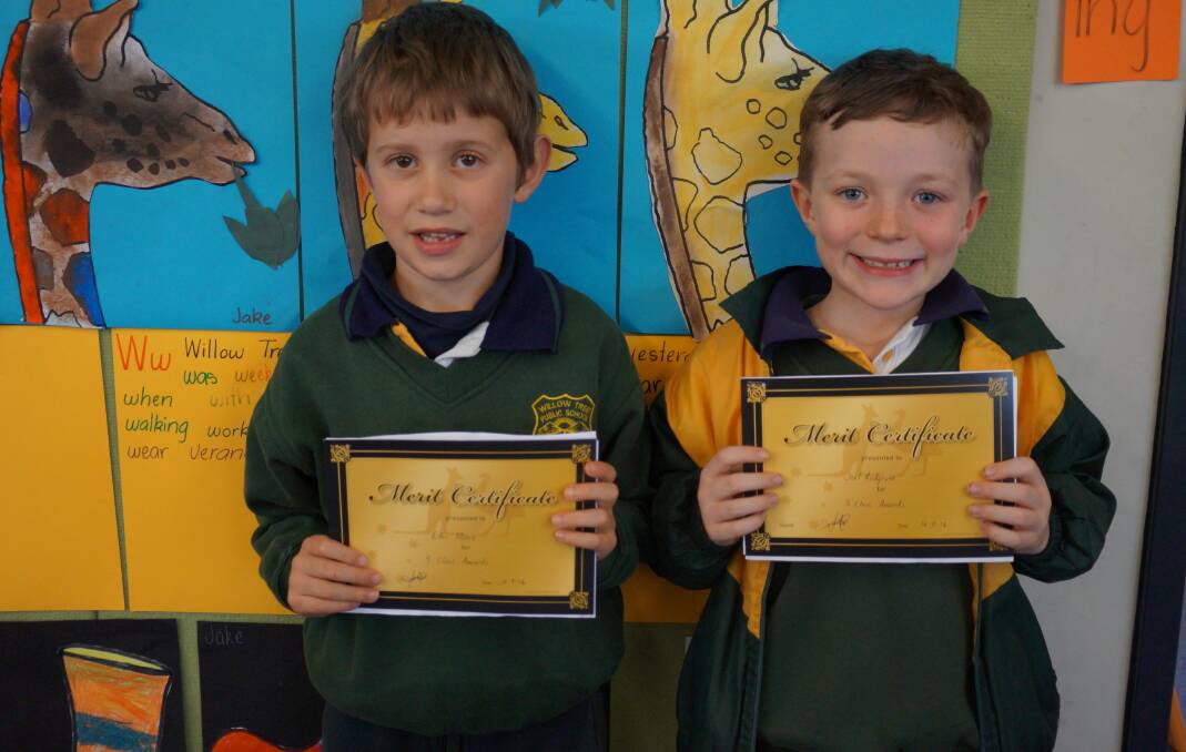 Congratulations to Willow Tree boys Joel Redgrove and Eden Moore on achieving a Gold Certificate. Great work boys.