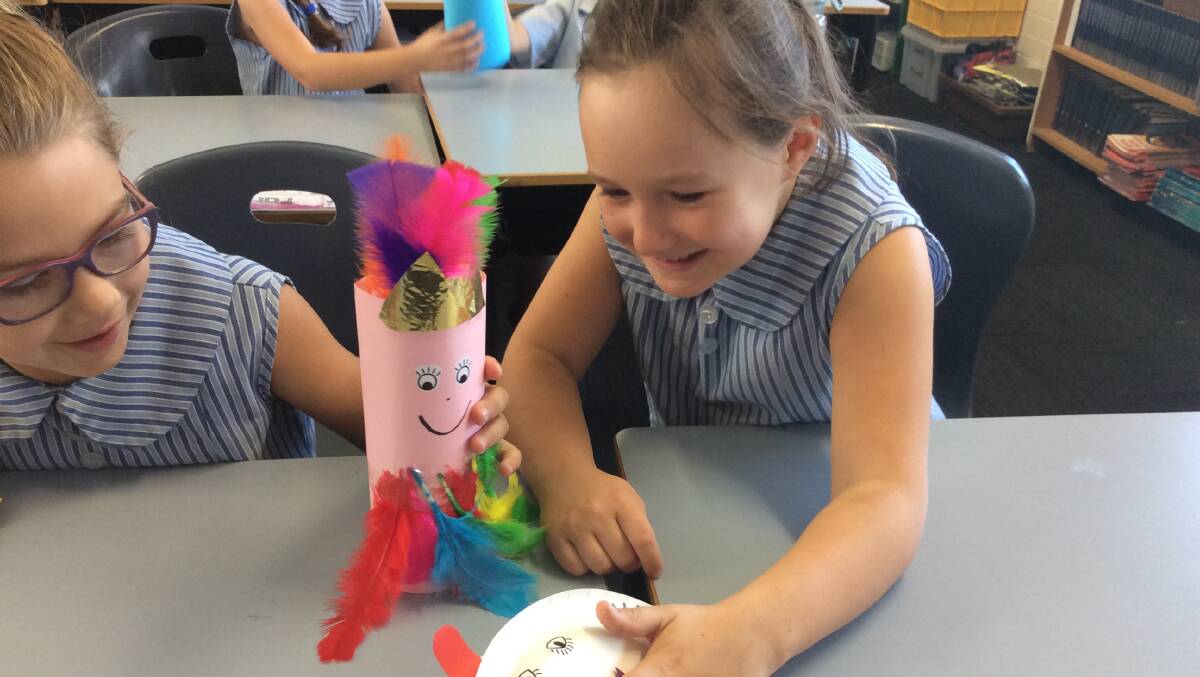 Sienna Pepperil and Amber Smith of Year 3 brought their puppets to life in drama this week at St Edward's.