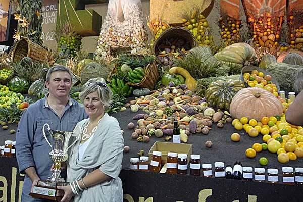 ROYAL COUPLE: Easter show design architects Craig and Wendy Taylor in front of their winning display at this year’s event.