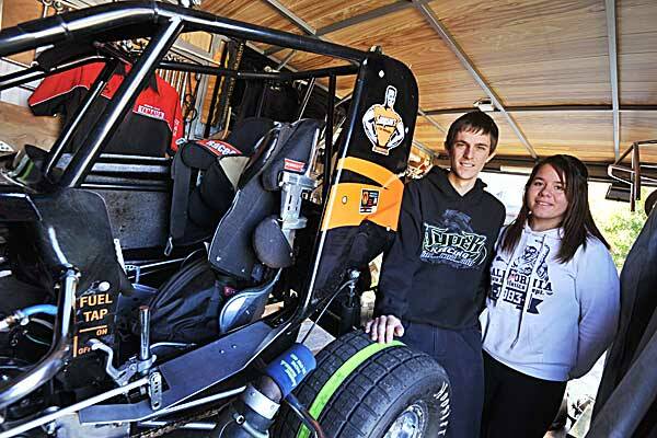 Tamworth’s Luca Cox (left) and Alisha Pope  will compete for state titles at Oakburn Park today – Cox in the formula 500s and  Pope the junior sedans. Photo: Barry Smith 180512BSB04