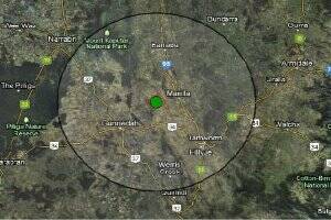 The earthquake radius. Photo: Geoscience Australia