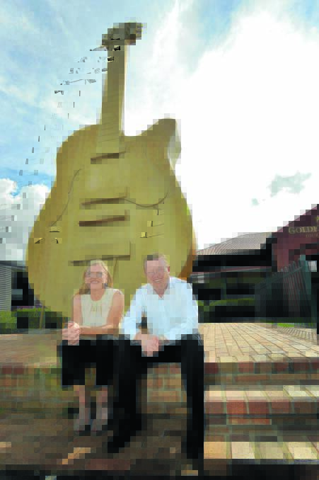 TASMANIA BOUND: Tamworth Regional Council general manager Paul Bennett and country Music Festival co-ordinator Kate Baker will travel to Tasmania for the Qantas Australian Tourism Awards tonight. Photo: Barry Smith 140213BSD04