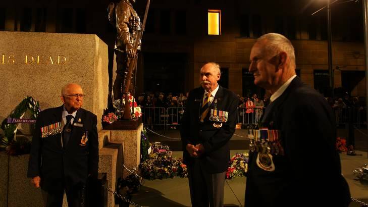 Chief Cenotaph attendant Wal Scott-Smith, left, has been named as one of three Anzacs of the Year. Photo: Kate Geraghty