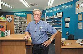 What more can be offered? Patrick Mahony cannot find a qualified pharmacist to manage his Robert St pharmacy.