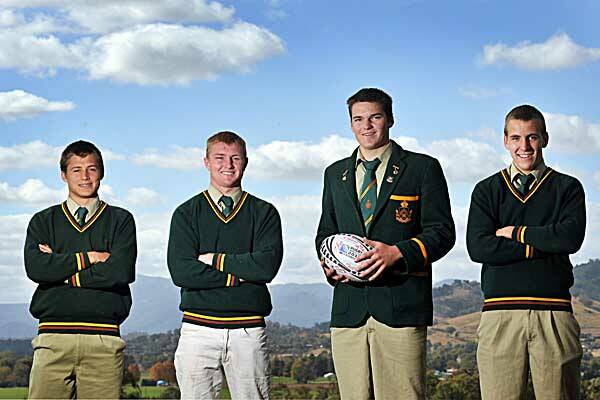 Farrer’s (from left) Zeb Buchanan, Dan Boland, Rory Simpson and John Porch have been selected for the NSW CHS side and are off to Sydney for training and games this weekend. Photo: Barry Smith 280512BSA03