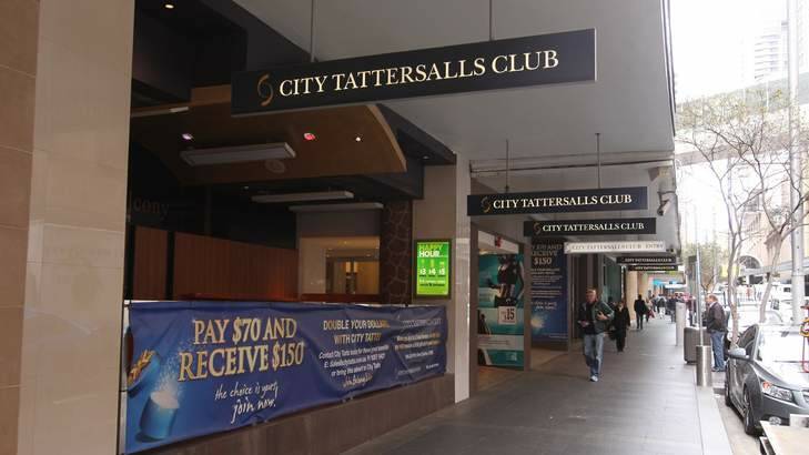 Exterior of Tattersalls Club on Pitt St, Sydney. Photo: Simon Alekna