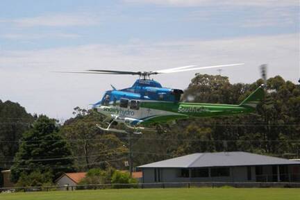 The second rider was airlifted by the Snowy Hydro chopper...  (file photo)