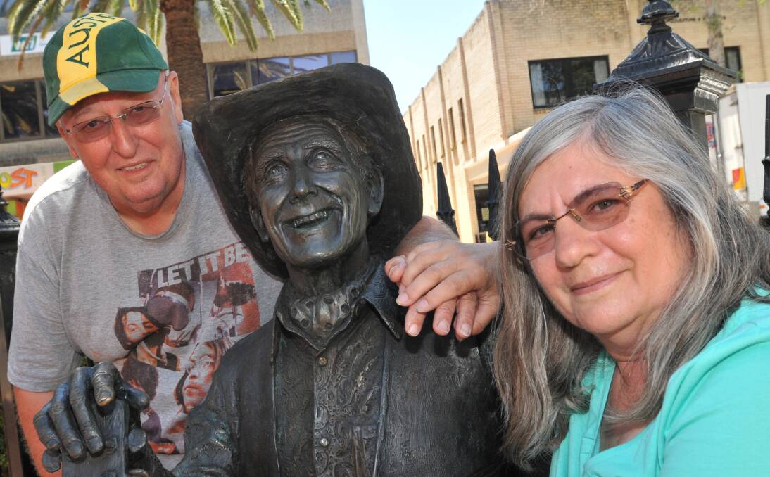 INTERNATIONAL APPEAL: Dieter and Elvira Wolff have travelled from Germany ready for their fourth Tamworth Country Music Festival. Photo: Geoff O’Neill 140114GOB10