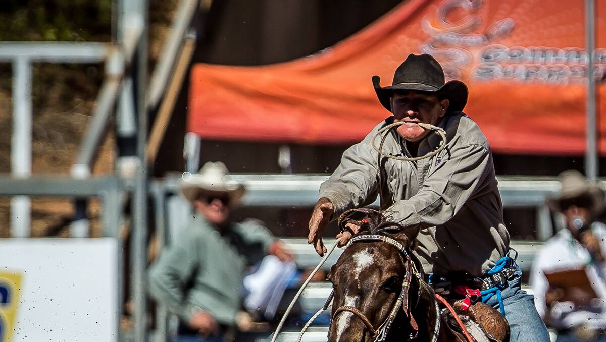 Tamworth’s Norm Stagg has nominated in the rope and tie and team roping. Photo:  Stephen Mowbray