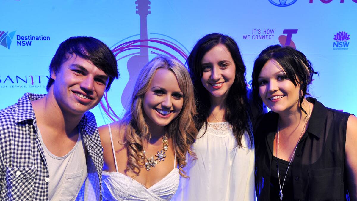 FAB FOUR: Toyota Star Maker grand finalists Nathan Lamont, Christie Lamb, Kaylee Bell and Sarah Head will battle it out for the winner's prize pack on Friday night. Photo:Barry Smith 210113BSA09