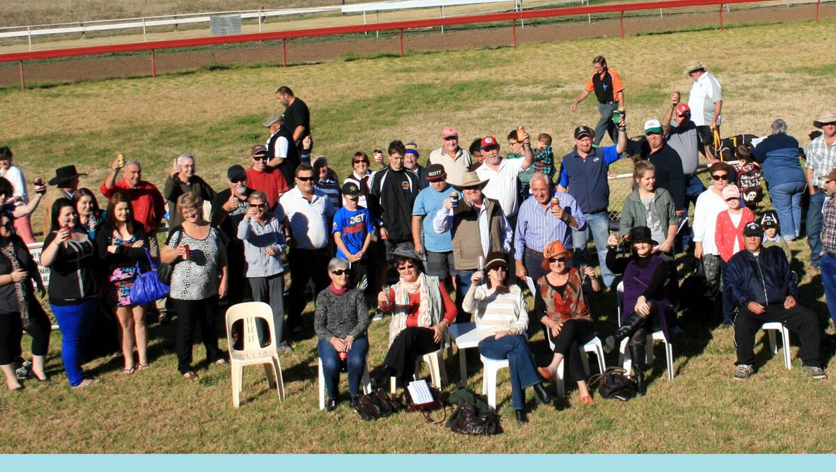 Part of the huge homecoming crowd at Moree greyhounds on Saturday. Photo: Bill Poulos 