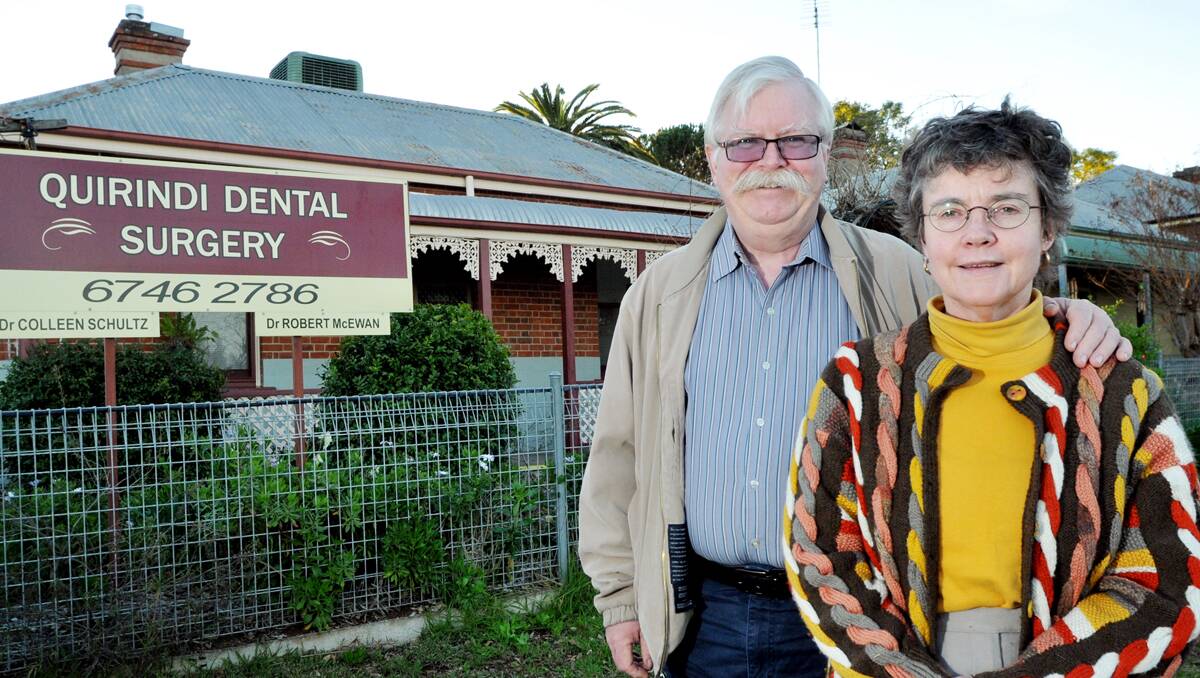GOODBYE: Dr Robert McEwan and Dr Colleen Schultz have retired after a combined 45 years working in Quirindi. Photo: Gareth Gardner 020713GGE05