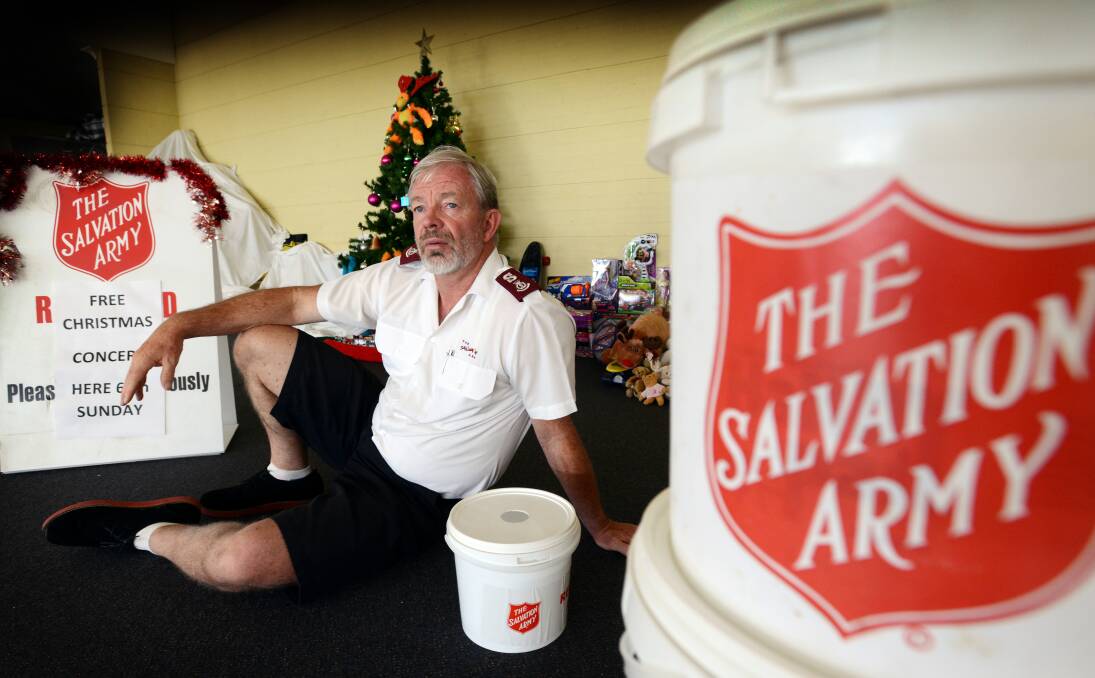 TIMES ARE TOUGH: Tamworth charities and churches are witnessing a sharp rise in the number of people needing help this Christmas. Salvation Army Major David Rogerson is hoping for an influx of donations in the next week to keep pace with the demand. 101213BSB08