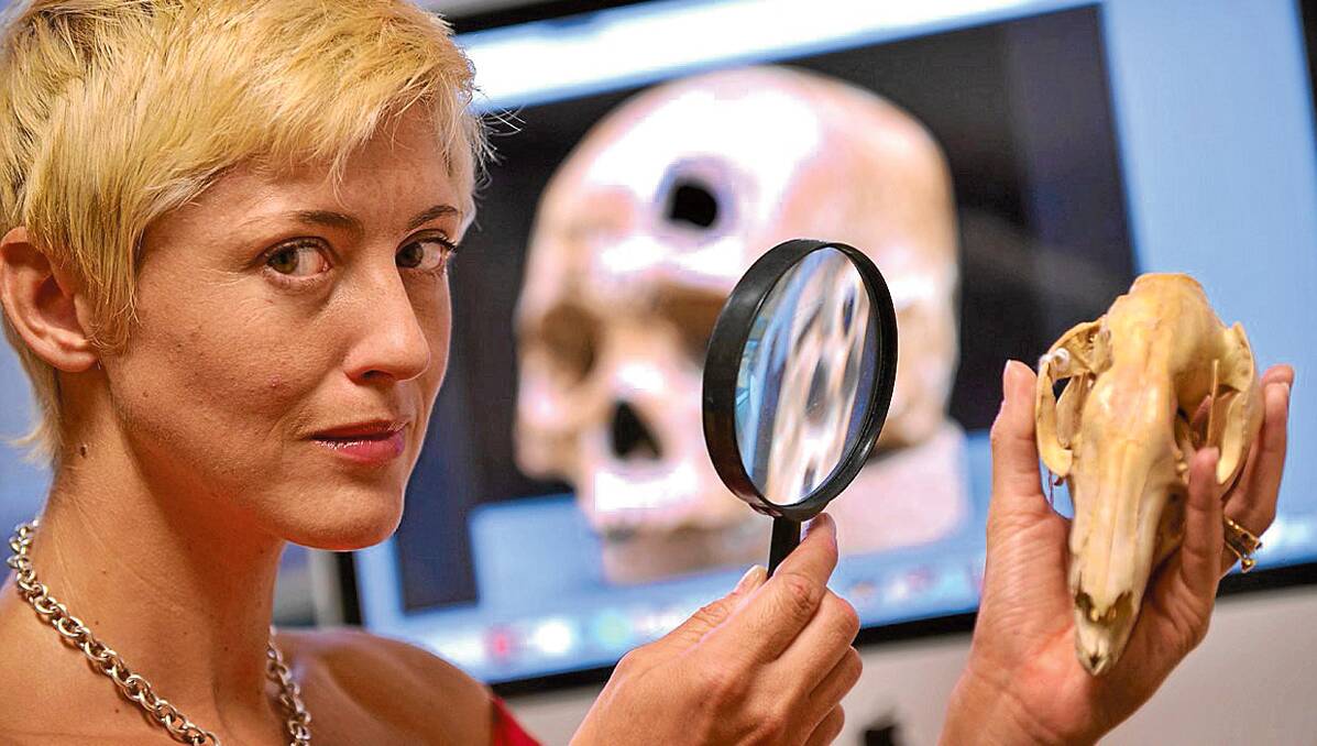 BRINGING HISTORY TO LIFE: UNE forensic anthropologist Dr Xanthe Mallett is presenter of the documentary series History Cold Case, now screening on SBS. Photos: Barry Smith 060213BSA35
