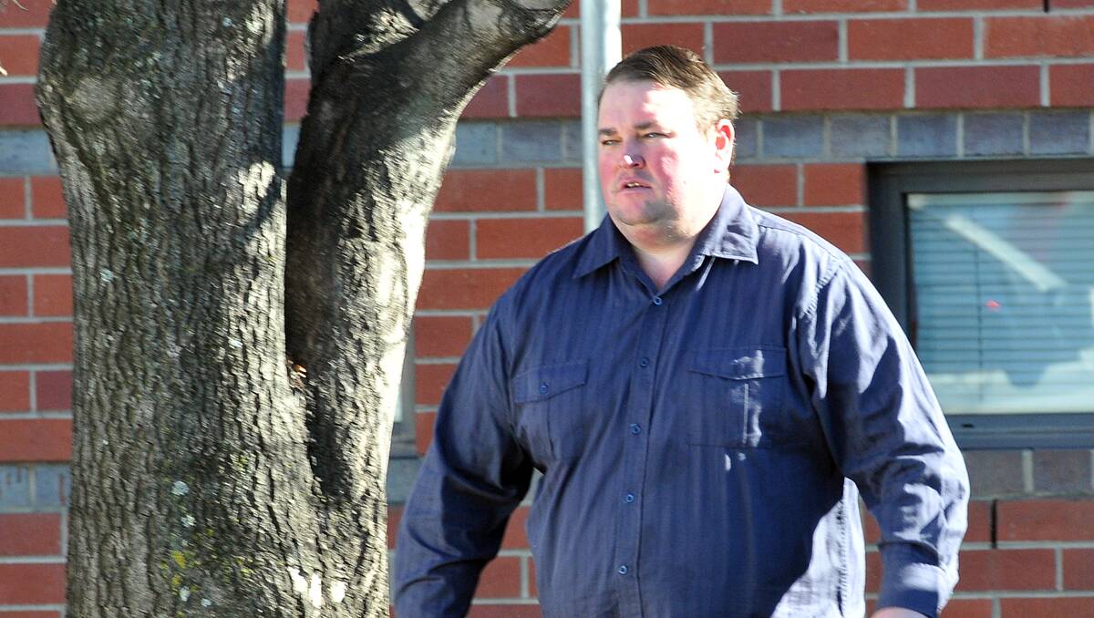 FRONTING UP: Suspended harness racing trainer Anthony Mabbott leaves court yesterday after he was charged with four race fixing offences Photo: Gareth Gardner 240613GGA01