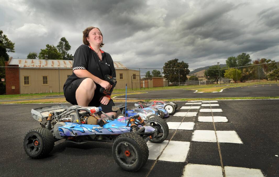 BORN TO RACE: Tamworth’s Carly Cullcott is a self-confessed remote control car nut. Photo: Gareth Gardner 190214GGD01