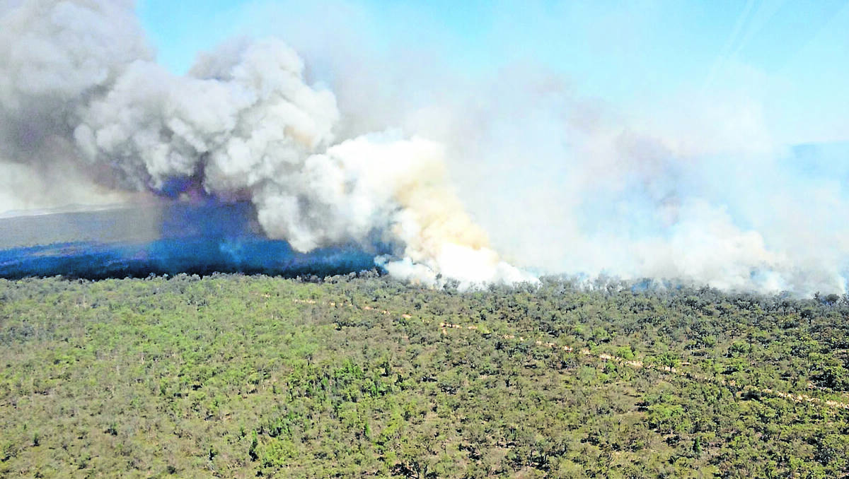 UNDER CONTROL: A fire burning in the Pilliga Forest has burnt more than 220 hectares of forest and requires extra resources to keep under control. Photo: RFS