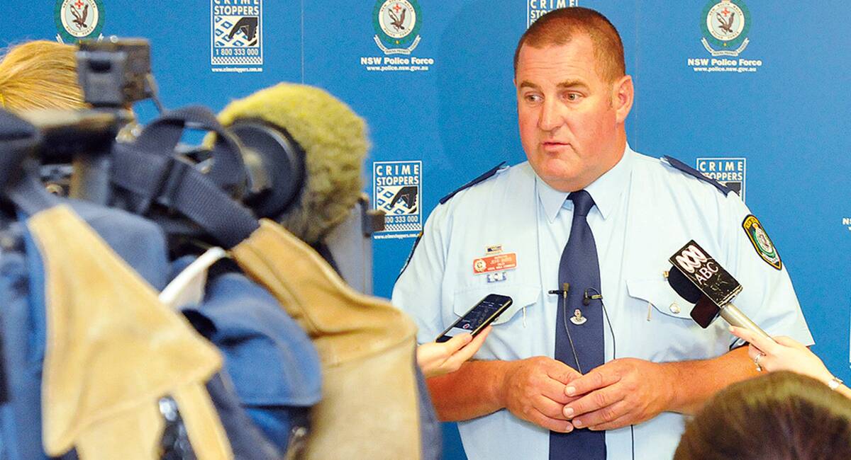 HUGE DRUG FIND: Oxley Acting Superintendent Jeff Budd said police were hunting others involved in an alleged drug ring after several arrests in recent days. Photo: Geoff O’Neill 301213GOD02