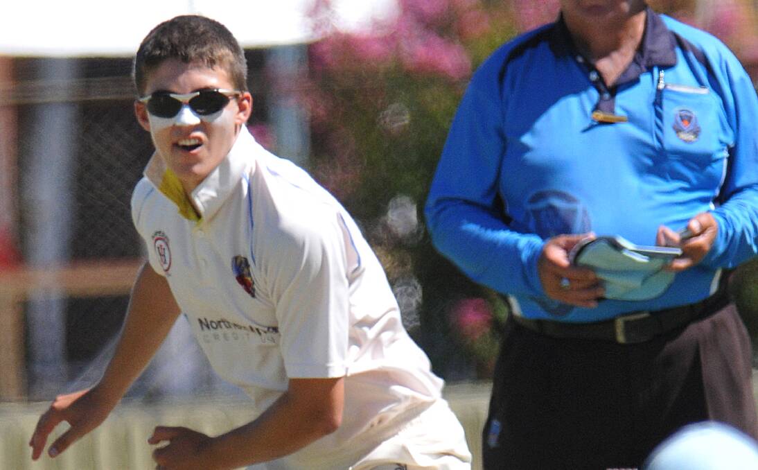 Left-arm spinner Stuart Plant snared two wickets yesterday, the Englishman helping Tamworth to a Connolly Cup semi-final win over Inverell.  Photo: Geoff O’Neill 090214GOB01