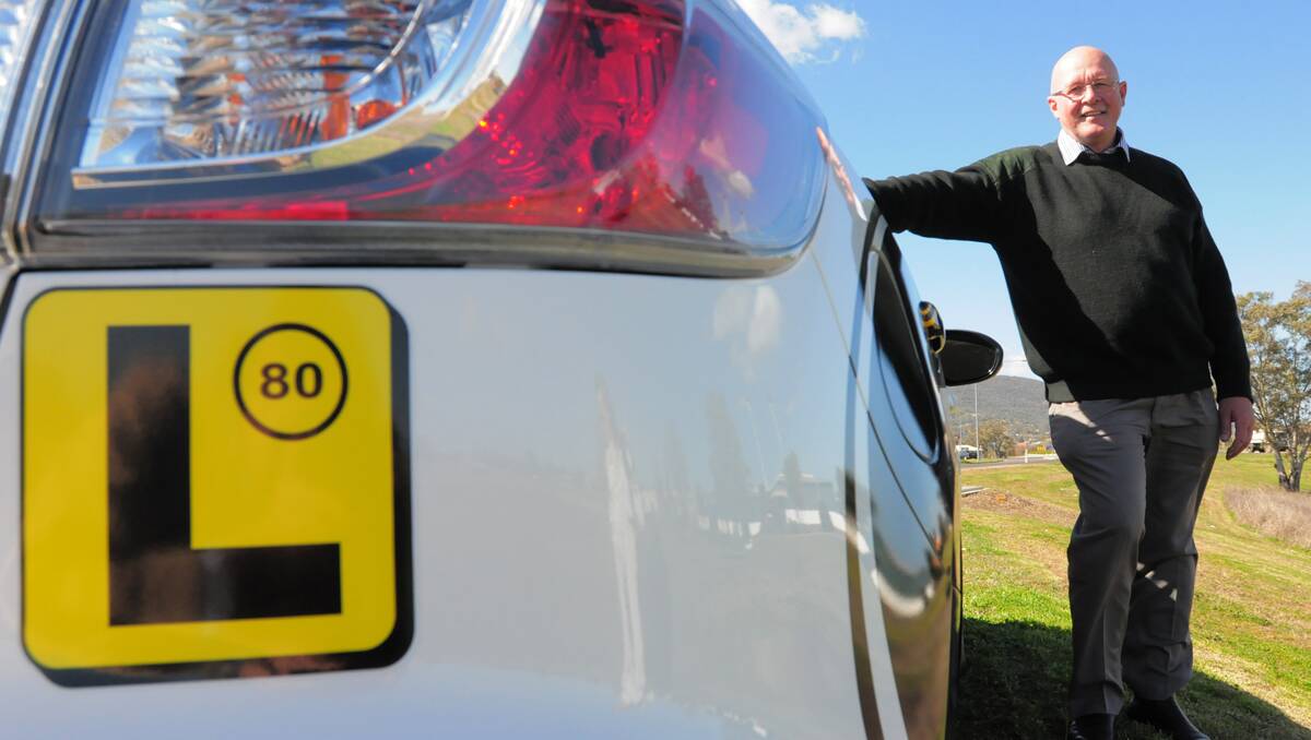 LIFE IN ANOTHER LANE: Former member for Tamworth Peter Draper has established his own learner-driver school in the city. Photo: Robert Chappel 060812RCB003