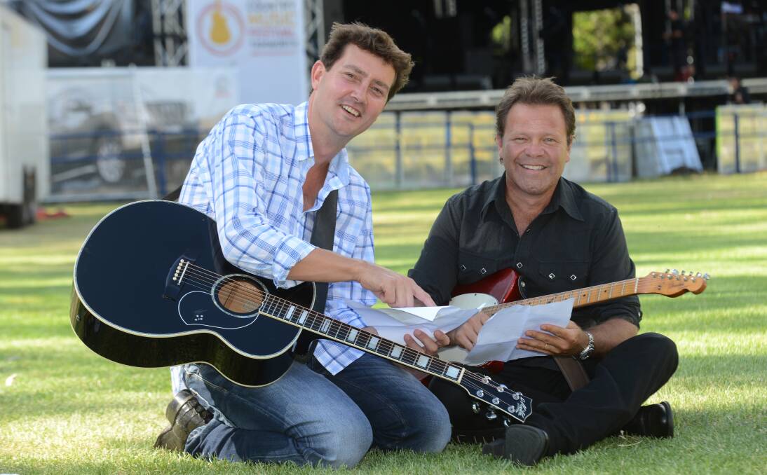 SPECIAL NIGHT AHEAD: Adam Harvey and Troy Cassar-Daley will start the official festivities in style tonight in Toyota (Bicentennial) Park. Photo: Geoff O’Neill 160114GOC28