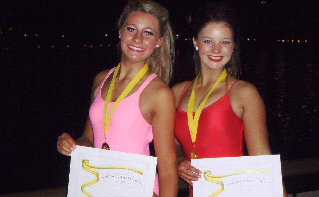 Shelby Botfield-Mohr (left) and Taylor Johnston finished fourth in their respective national competitions at the Opera House on Wednesday night.
