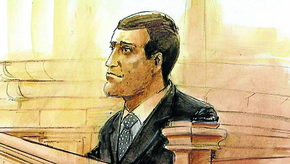 Court drawing of Michael Jacobs.