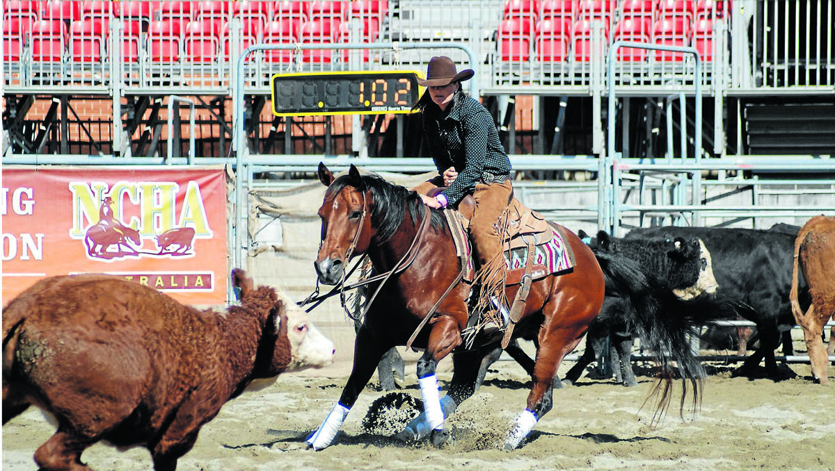Barraba’s Amelia Tonkin and Tramps Destiny in cutting action earlier this year.