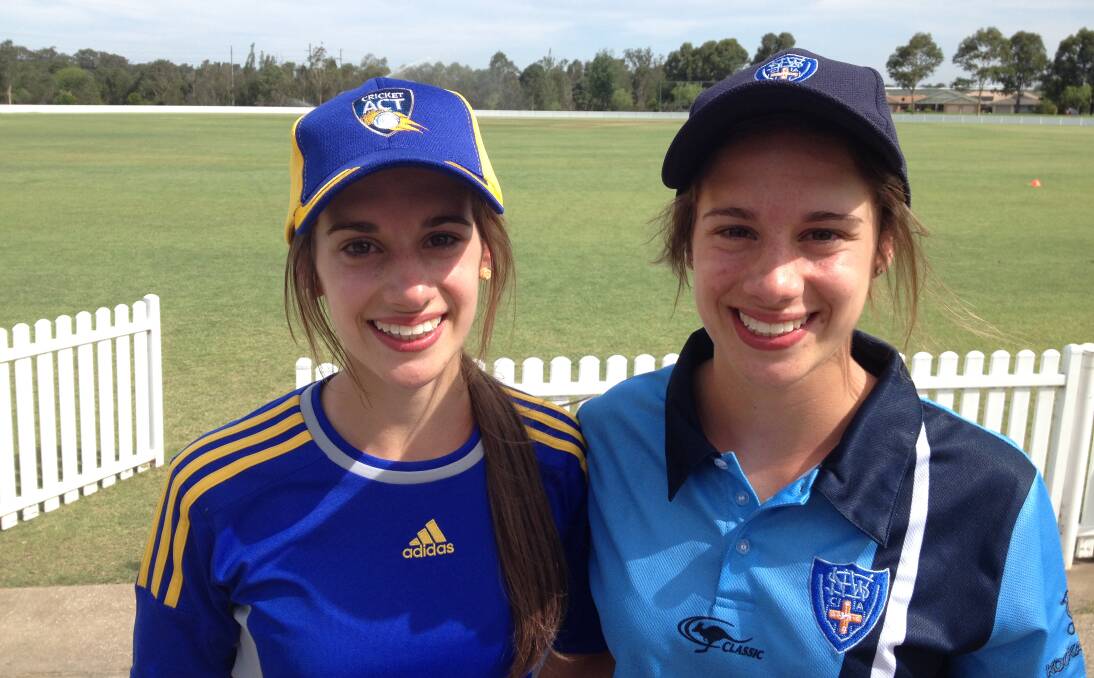 Inverell twin sisters Kate (left) and Sarah  Lennon played against each other at the recent national championships.