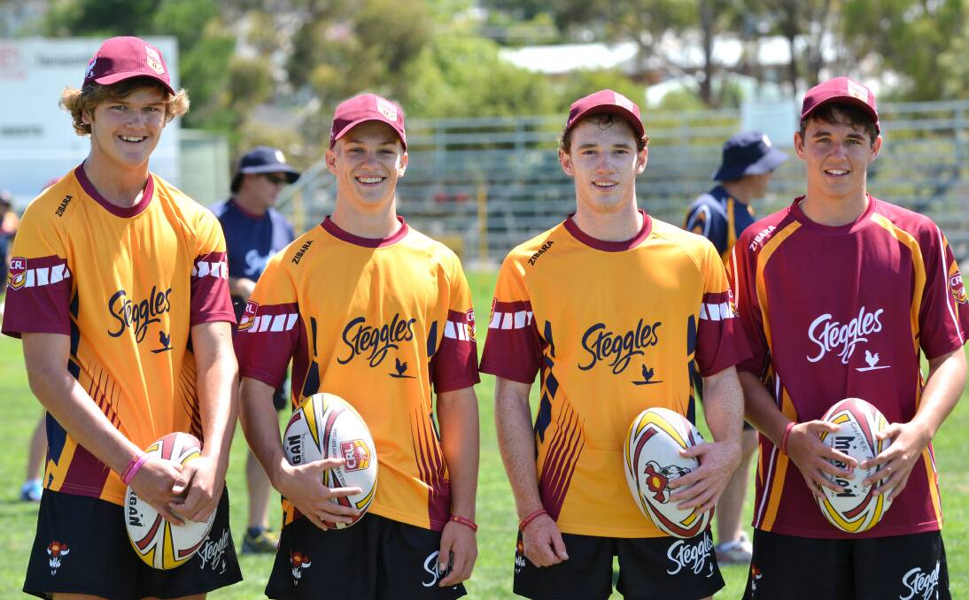 Northern presence: Inverell and Glen Innes are well represented in the GNA by the likes of (from left) Jack Jeffrey, Tom Say, Mitch Lennon and Brayden  Gallagher. Photo: Barry Smith 011213BSD24