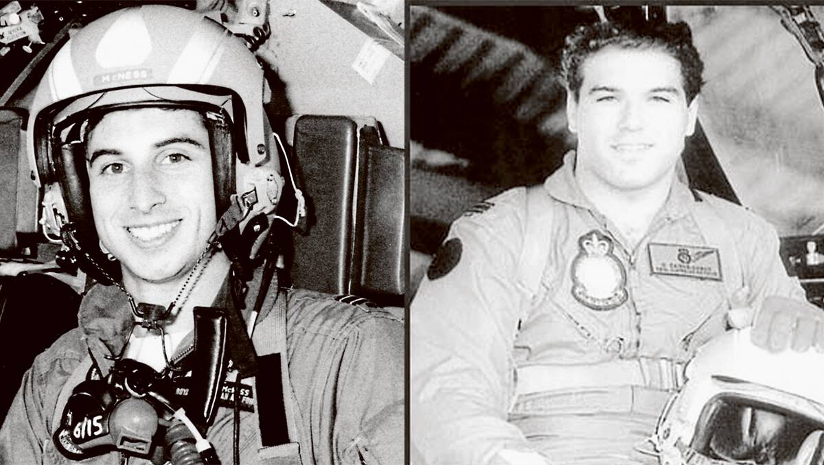 RAAF CREW REMEMBERED: Jeremy McNess, left, and Mark Cairns-Cowan.