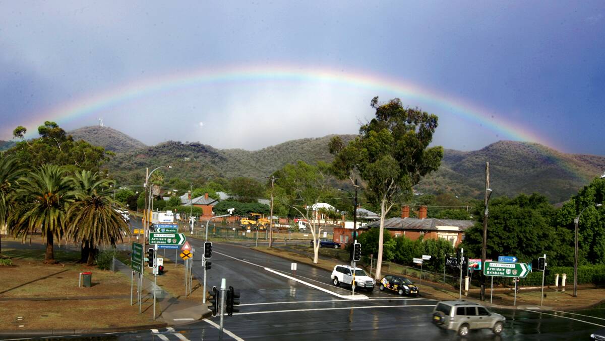 Thunderstorms and hail one minute, sunshine and rainbows the next. Photo: Kitty Hill