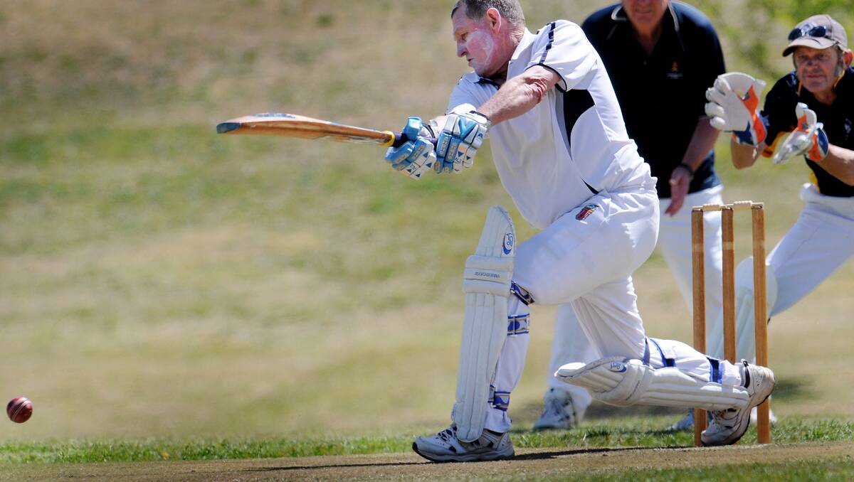 Lismore’s Graham rose hits out against Armidale earlier in the week. He was among the six wicket-takers for Lismore in  yesterday’s final. Photo: Gareth Gardner 081013GGA04