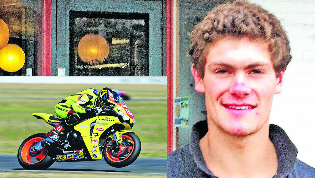 TRAGIC: Lachie Thomas showed his pride and his 2013 Uralla Shire Australia Day medallion for senior sport award out the front of the family’s cafe earlier this year.