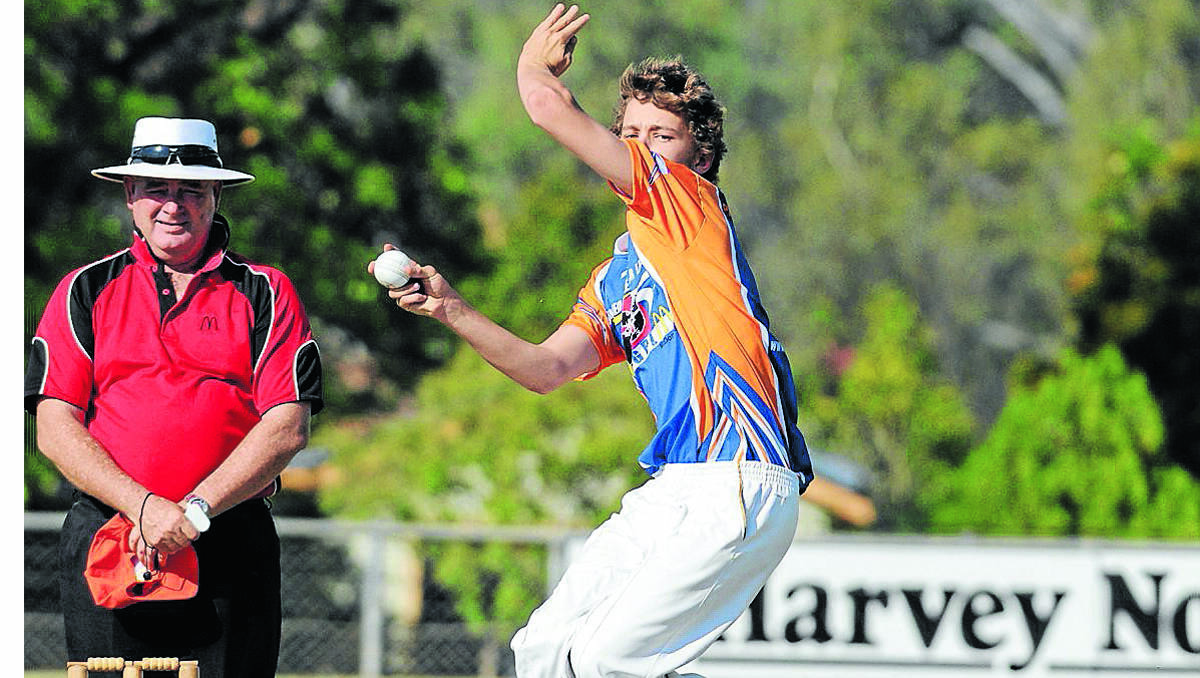 Andrew Darley’s efforts weren’t enough to get Lakeford home against Tamba Industrial on Friday night. He picked up a  couple of wickets and was the last man out, Photo: Peter Lorimer
