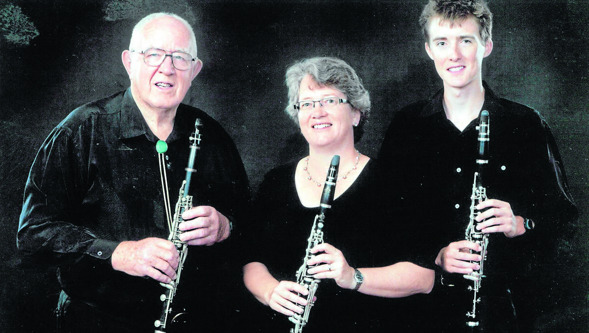 CONNECTED: Clarinetists Bill Forrest, Val Godden and Adam Parker have hit the high notes in more ways than one. Photo: Lou Farina