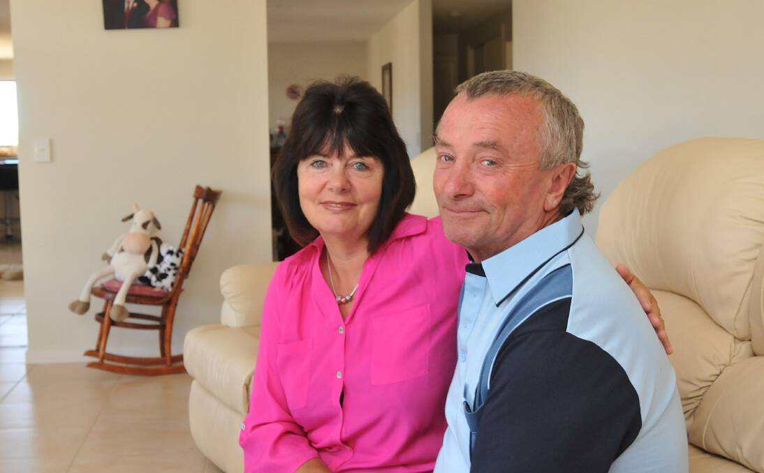 TRUE LOVE: Walcha couple Linda and Malcolm Ballard found each other again in England after a night out with the lads drove the childhood sweethearts apart the first time around. Photo: Geoff O’Neill 300114GOG01