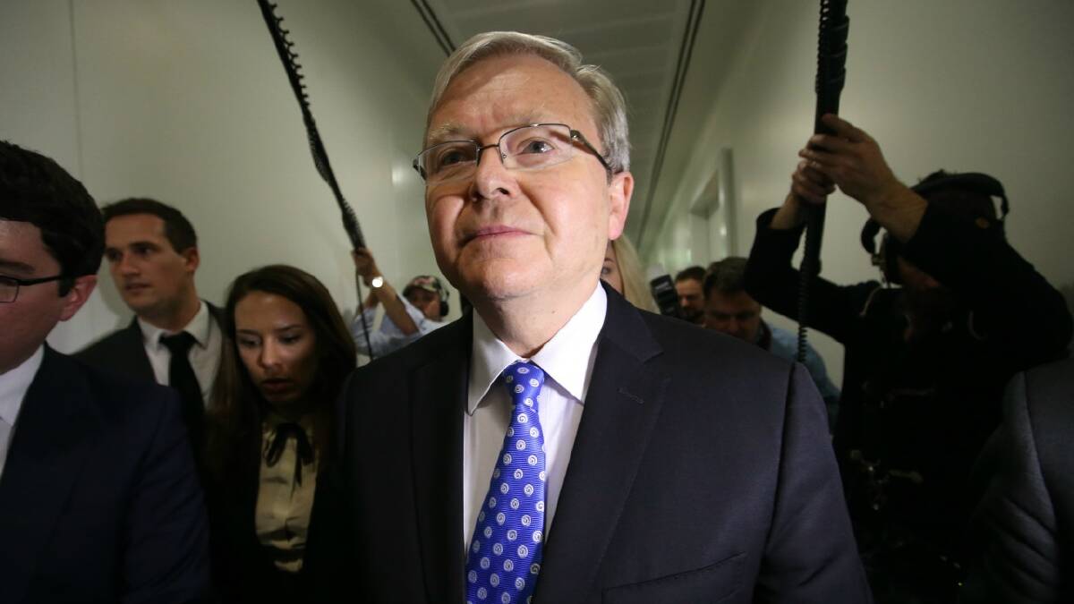 Kevin Rudd after announcing he will challenge Julia Gillard for the Labor Party leadership. Click or swipe through the gallery to remember memorable moments from the current parliament.  