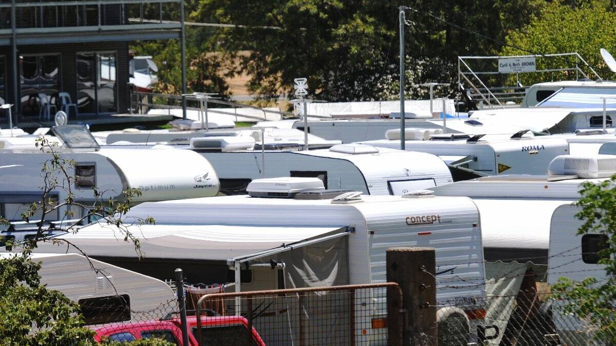 Choc-a-block with caravans. Pic: Geoff O'Neill