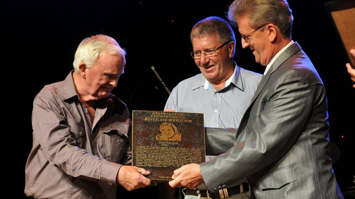 Les Partell, Col Murray and Wayne Horsburgh at the Roll of Renown concert. Pic: Geoff O'Neill