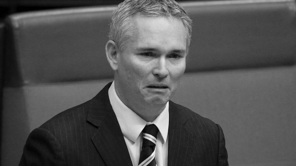 Craig Thomson makes a statement to the House of Representatives at Parliament House Canberra on Monday 21 May 2012. Photo: Andrew Meares