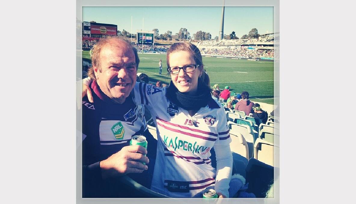 David and daughter Rachael Degning are Manly fans through and through.