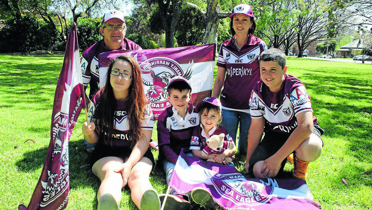 Darren, Leah, Hannah, Hunter, Charlie and Bailey McMurtrie will be upholding a family tradition, cheering on the Manly Sea Eagles in the NRL grand final on Sunday.