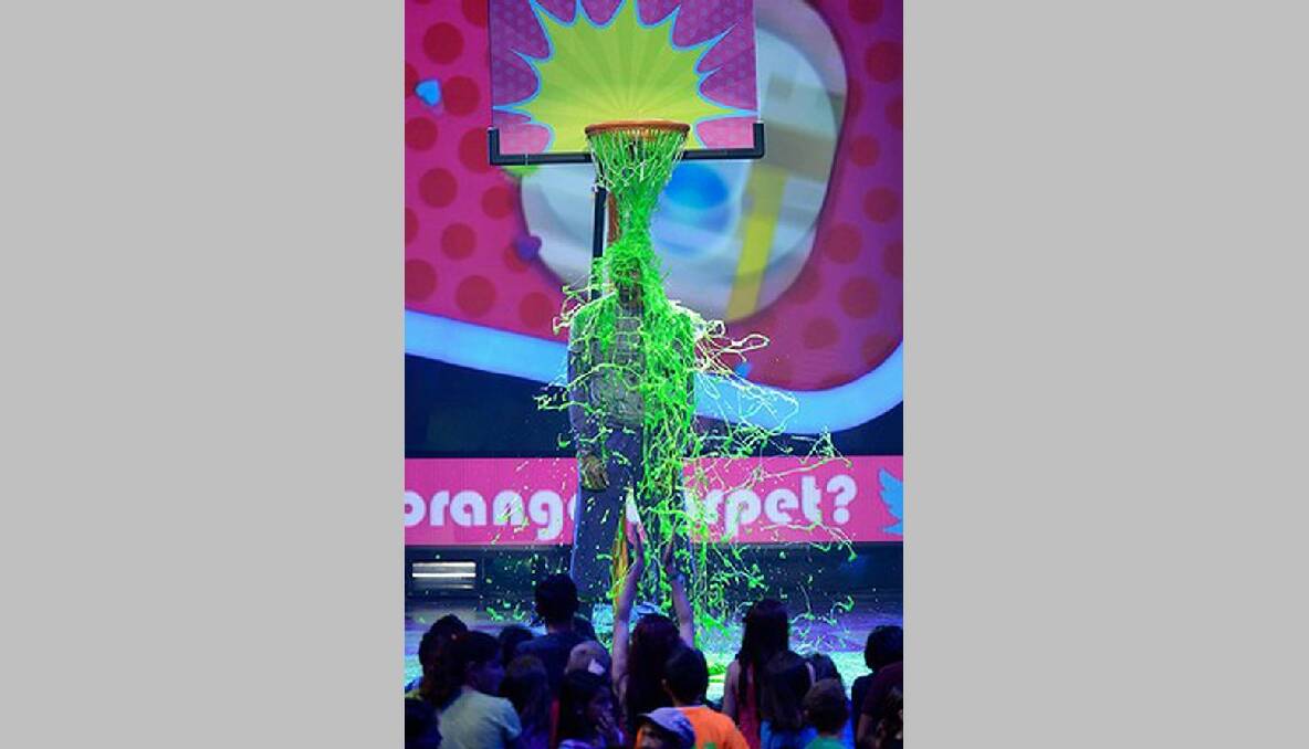 NBA player Dwight Howard gets slimed during Nickelodeon's 26th Annual Kids' Choice Awards. Photo: Getty Images